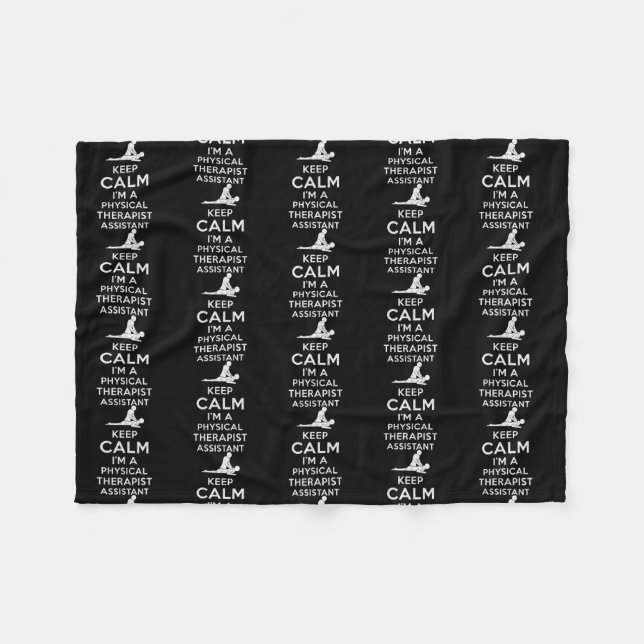 Keep calm I'm a Physical Therapist Assistant  Fleecedecke (Vorderseite (Horizontal))