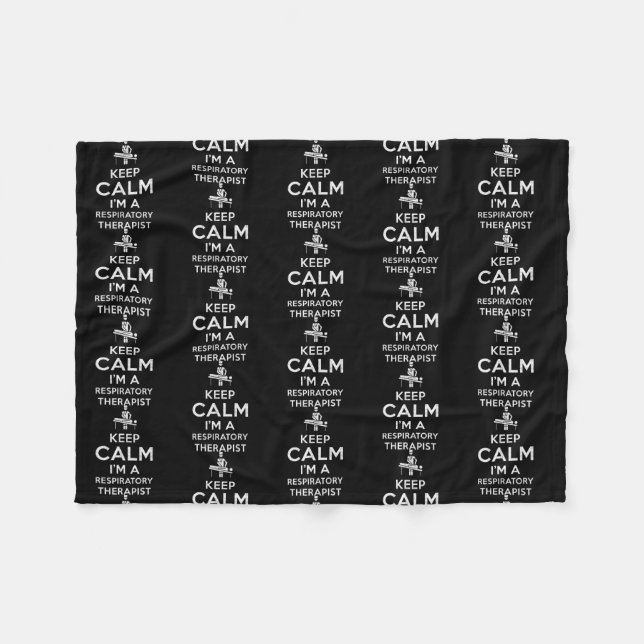 Keep Calm I'm a Respiratory Therapist  Fleecedecke (Vorderseite (Horizontal))
