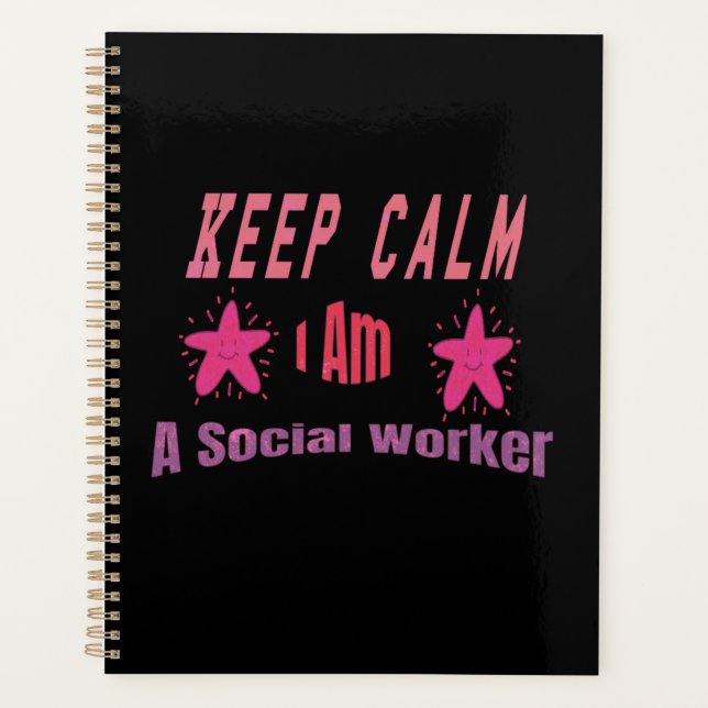 Keep Calm I'm A Social Worker Planner Planer (Vorderseite)