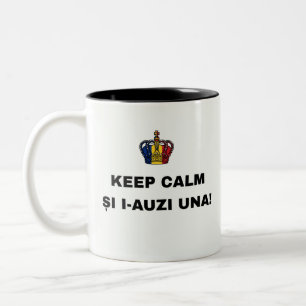 KEEP CALM UND HÖR EINEM ZU! ZWEIFARBIGE TASSE