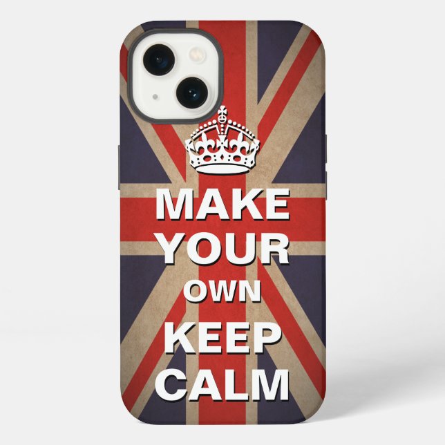 Keep Calm Vorlage - Union Jack iPhone-Hülle iPhone Hülle (Rückseite)