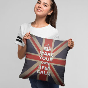 Keep Calm Vorlage - Vintage Union Jack Kissen