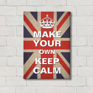 Keep Calm Vorlage - Vintage Union Jack Leinwanddruck