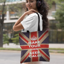 Keep Calm Vorlage - Vintage Union Jack-Tasche