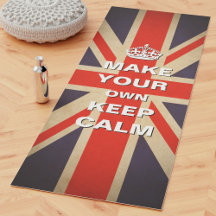 Keep Calm Vorlage - Vintage Union Jack Yoga-Matte