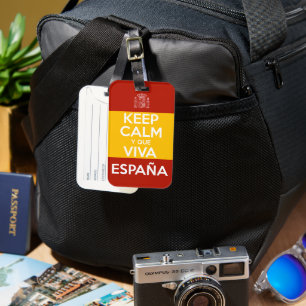 Keep Calm y que viva España Gepäckanhänger