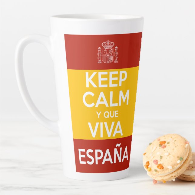 Keep Calm y que viva España Milchtasse (Beispiel)