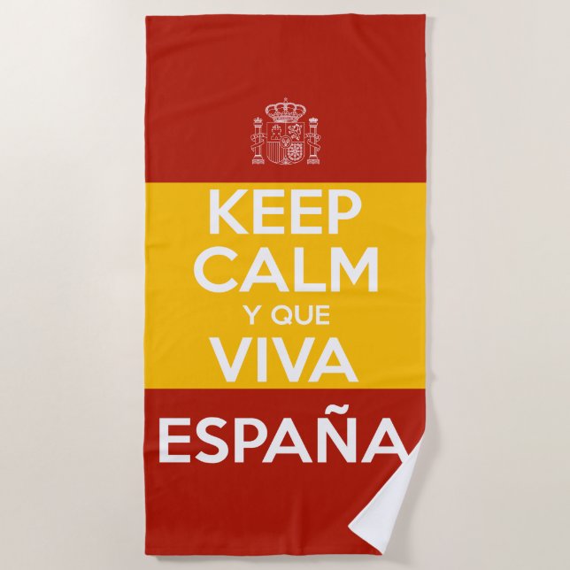 Keep Calm y que viva España Strandtuch (Vorderseite)