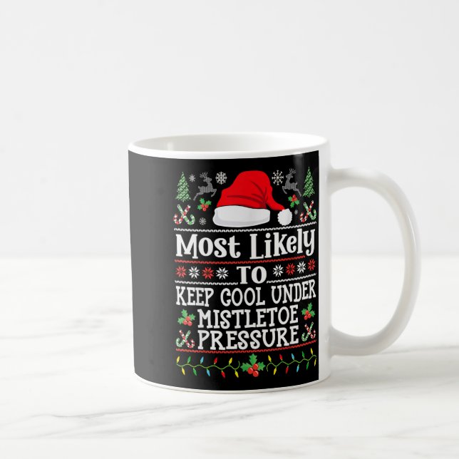 Keep Cool Under Mistletoe Pressure - Christmas Chi Kaffeetasse (Rechts)