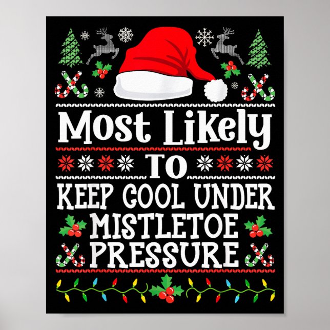 Keep Cool Under Mistletoe Pressure - Christmas Chi Poster (Vorne)