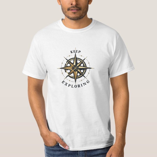 Keep Exploring Compass Adventure Shirt – Find New  (Vorderseite)