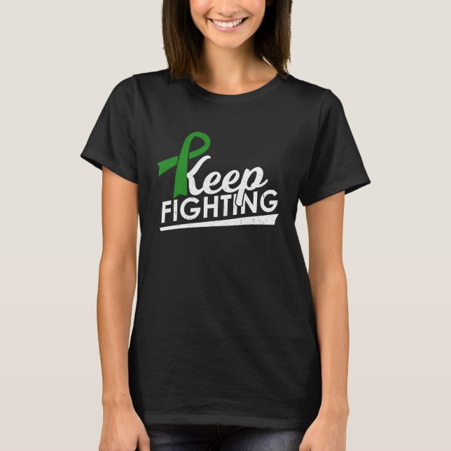 Keep Fighting Cerebral Palsy & Glaucoma Warrior Aw T-Shirt (Vorderseite)