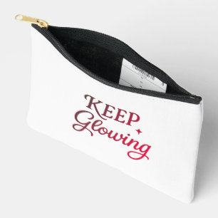 Keep Glowing - Minimalistisches Ästhetikdesign Zubehörtasche