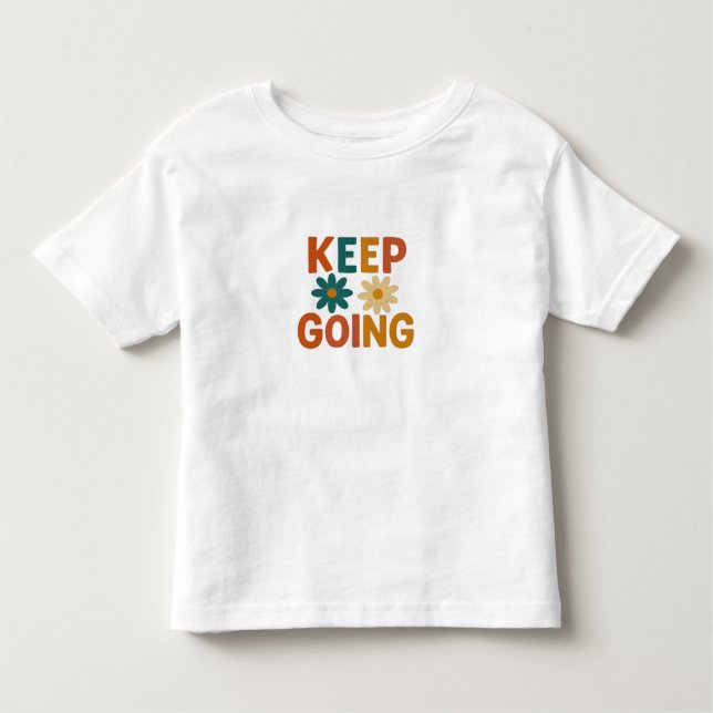 , keep going hat, motivational cap, floral basebal kleinkind t-shirt (Vorderseite)
