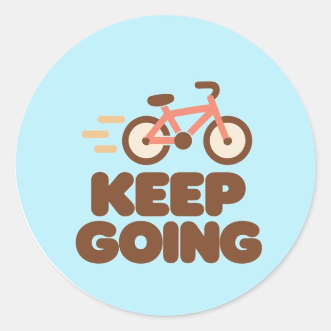 KEEP GOING Motivational Round Sticker (Vorderseite)