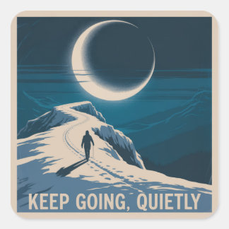 Keep Going, Quietly Quadratischer Aufkleber