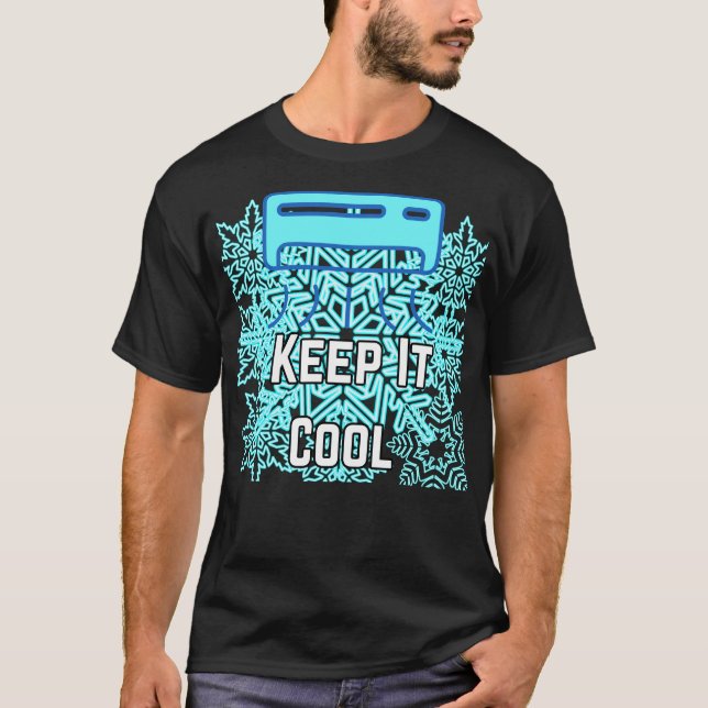 Keep It Cool Aesthetic Typography Design | Chill V T-Shirt (Vorderseite)