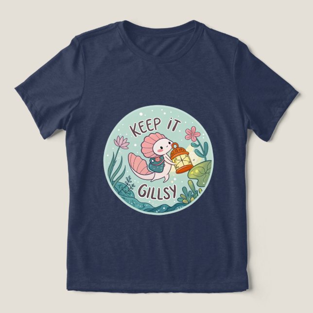 Keep It Gillsy T-shirt Tri-Blend Shirt (Design Vorderseite)
