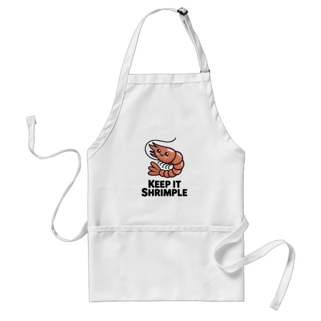 Keep It Shrimple Kawaii Shrimp Schürze (Vorne)