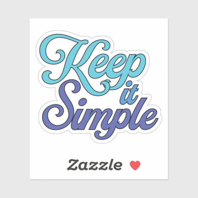 Keep It Simple Aufkleber (Blau) (Blatt)
