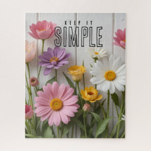 "Keep It Simple" Blumenmuster Puzzle