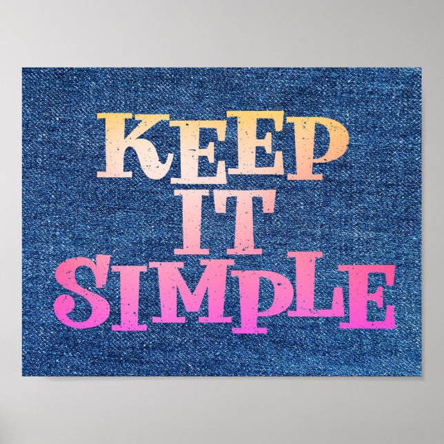 Keep It Simple Recovery Design Poster (Vorne)