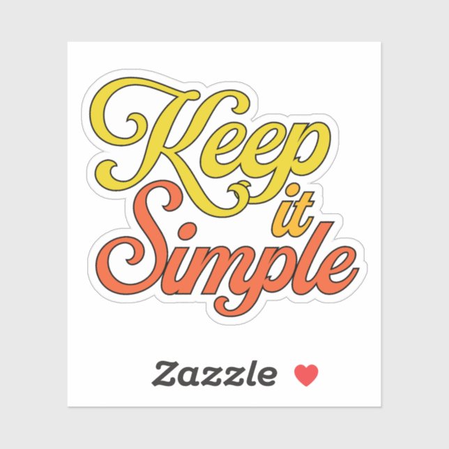 Keep It Simple Sticker (Yellow) (Blatt)
