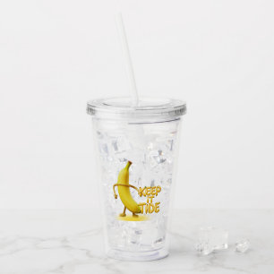 Keep It Tide – Lustige Banane-Typografie Minimalis Acryltrinkbecher