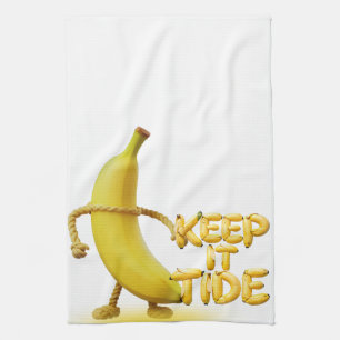 Keep It Tide – Lustige Banane-Typografie Minimalis Geschirrtuch