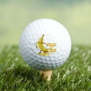 Keep It Tide – Lustige Banane-Typografie Minimalis Golfball