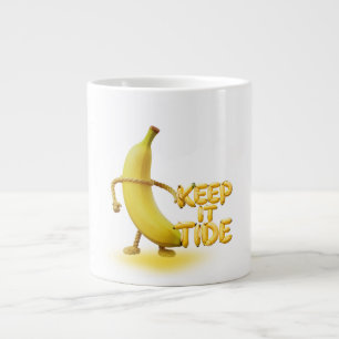 Keep It Tide – Lustige Banane-Typografie Minimalis Jumbo-Tasse