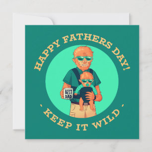 Keep It Wild – Werwolf-Vater Vatertagskarte Feiertagskarte