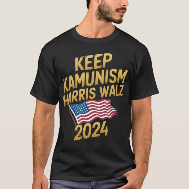 Keep Kamunism  Walz 2024 Show Your Pride boy T-Shirt (Vorderseite)