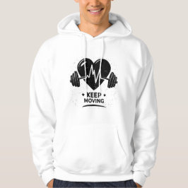 Keep Moving Black Heart Hoodie