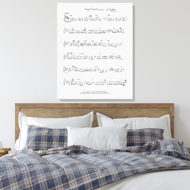 Keep Of The Promise Noten Leinwand Druck (Insitu (Schlafzimmer))