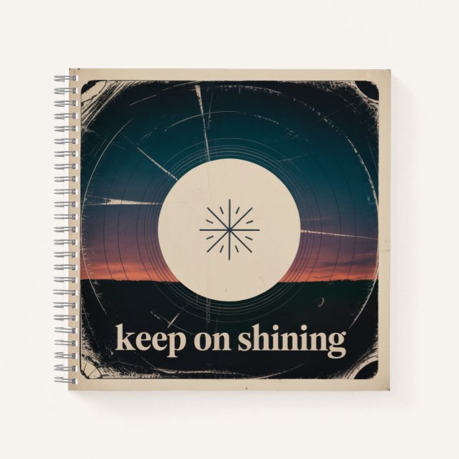Keep On Shining Notizbuch (Vorderseite)