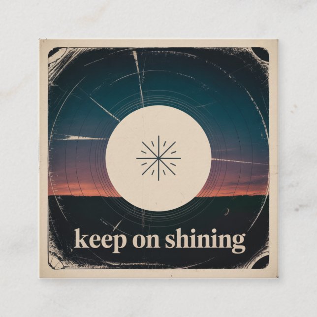 Keep On Shining Quadratische Visitenkarte (Vorderseite)