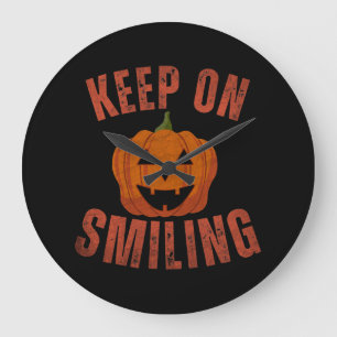 KEEP ON SMILING HALLOWEEN GIFT GROßE WANDUHR