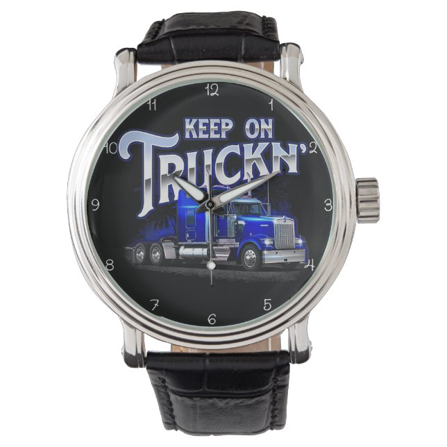 Keep On Truckin' Blue Rig Armbanduhr (Vorderseite)