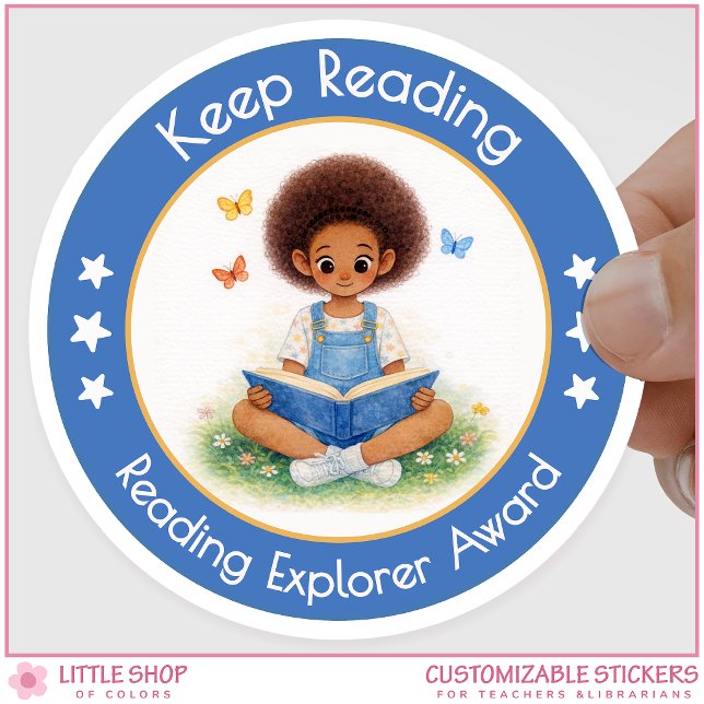 Keep Reading Teacher Encouragement Award Runder Aufkleber (Von Creator hochgeladen)