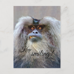 Keep smiling! postkarte