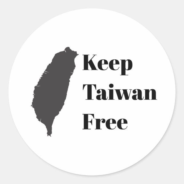 Keep Taiwan Free Runder Aufkleber (Vorderseite)