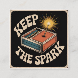 Keep The Spark Quadratische Visitenkarte