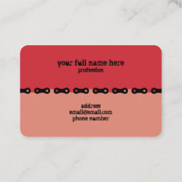 Keep Turning That Crank Red Pink Visitenkarte