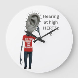 Keep your ears on your own business große wanduhr