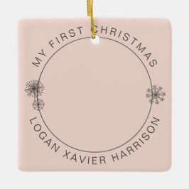 Keepake Baby's erstes Weihnachtsfest-Foto Keramikornament