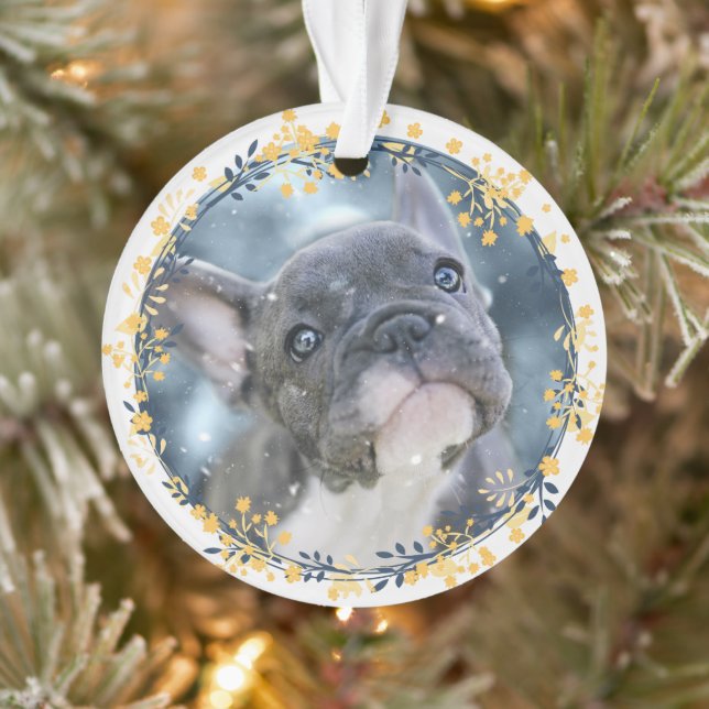 Keepake Baby's oder Pet's First Hanukkah Foto Ornament (Baum)