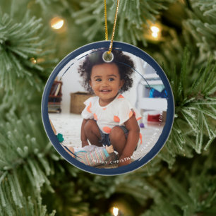 Keepake Circle Grunge 2 Foto Keramik Ornament