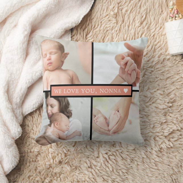 Keepake Foto Collage Personalisiert Carol Kissen (Decke)