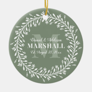 Keepake Foto Neu verheiratet Keramik Ornament